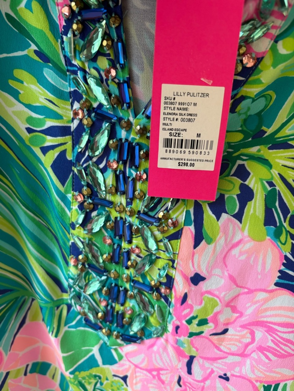 NWT Lilly Pulitzer Silk Elenora Dress Size Medium - Picture 7 of 15